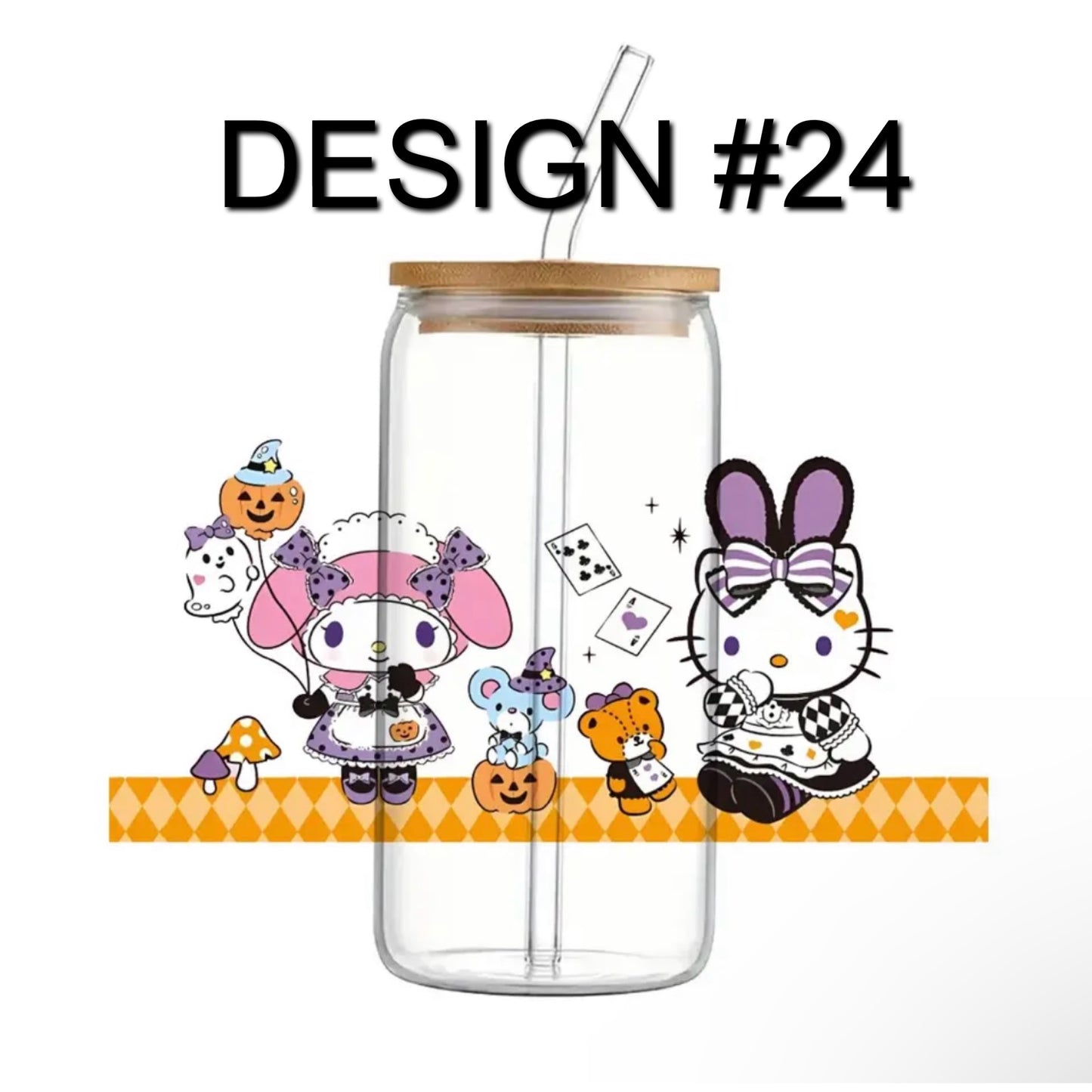 Hello Kitty/Sanrio 16 oz Glass Cup