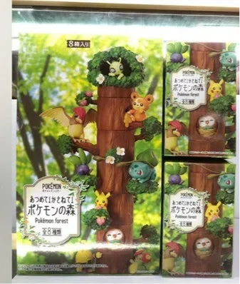 8 Style Pokemon Figure Tree Stump Figure Sets