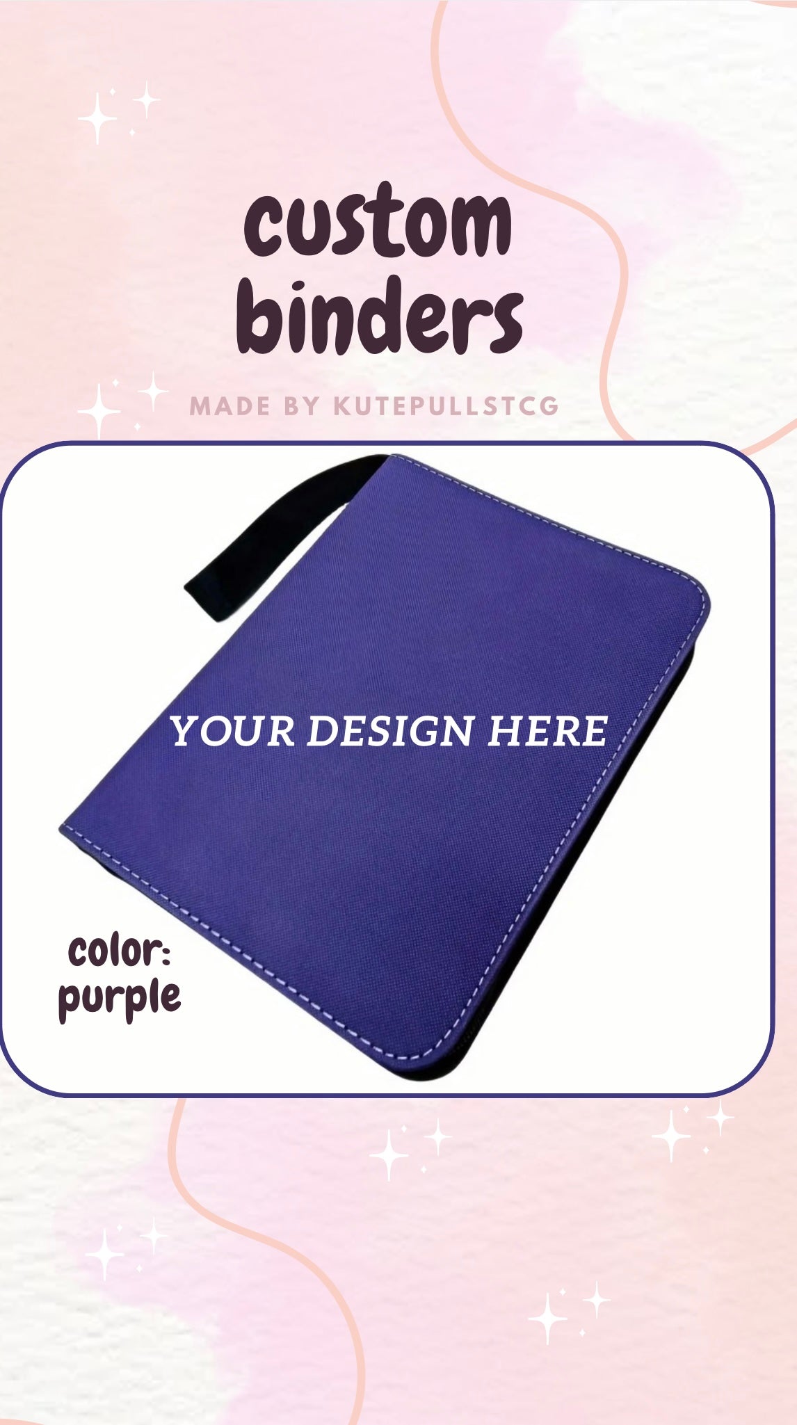 9 Pocket Custom Binder