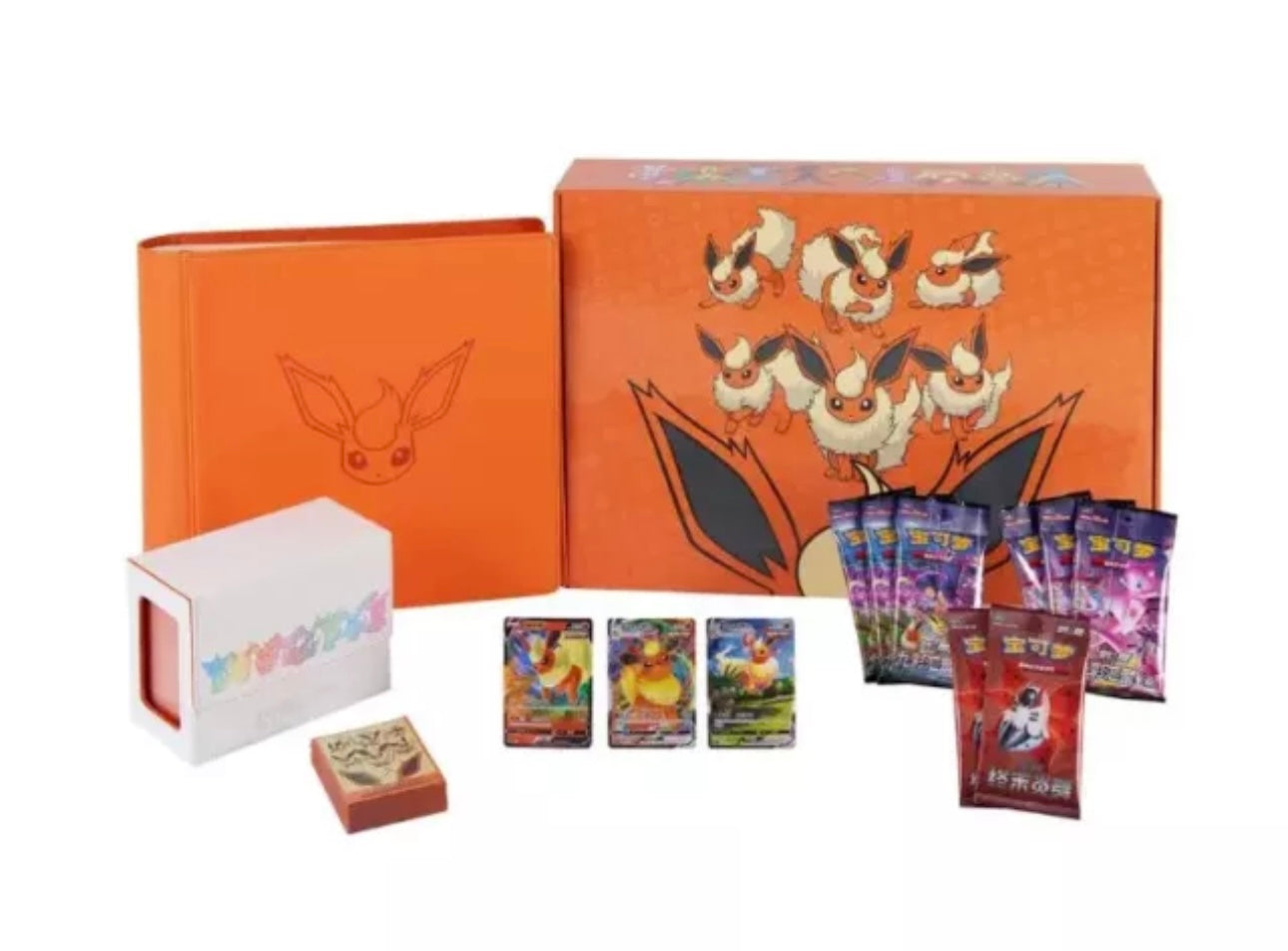 Pokemon Card Eevee (Chinese) Gift Box Flareon, Vaporeon, or Jolteon