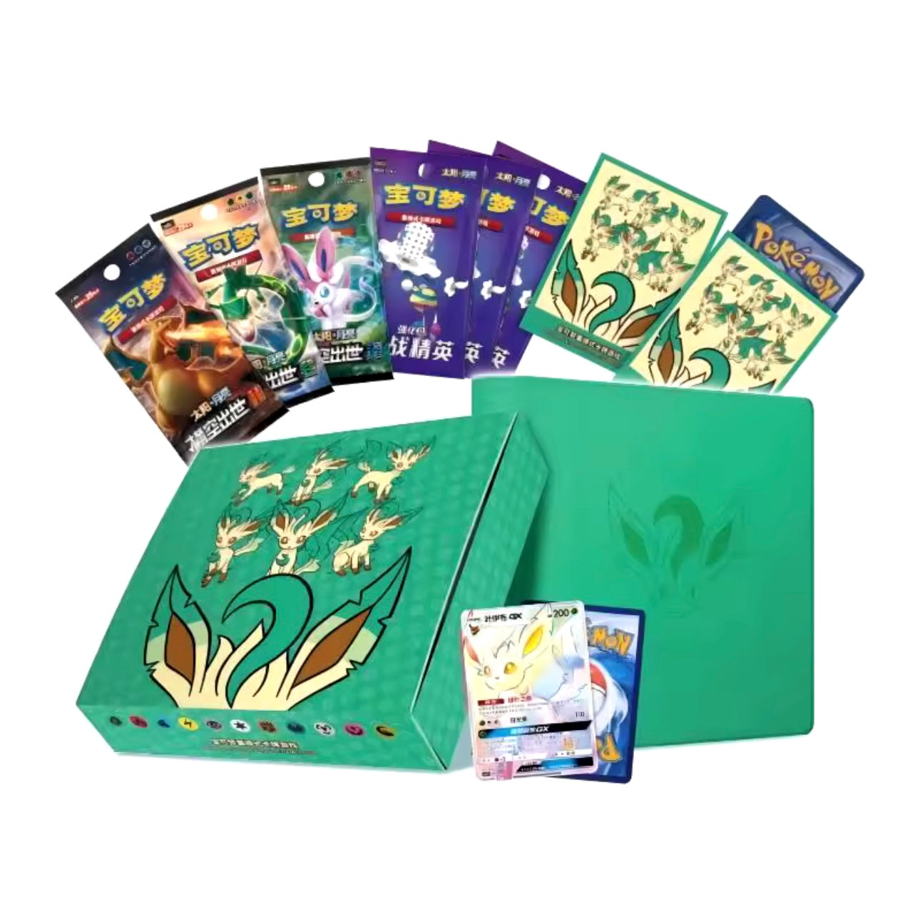 Pokemon Card Eevee (Chinese) Gift Box Sylveon, Umbreon, Glaceon, Leafeon, Espeon