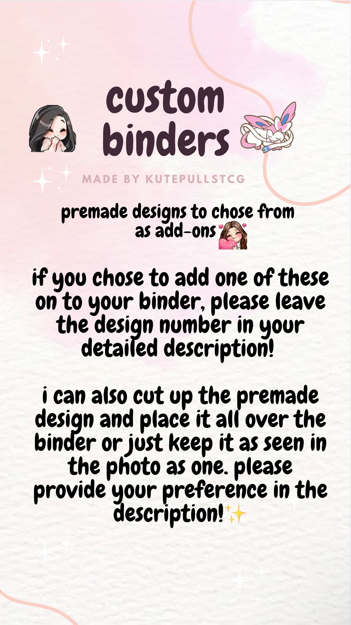 9 Pocket Custom Binder