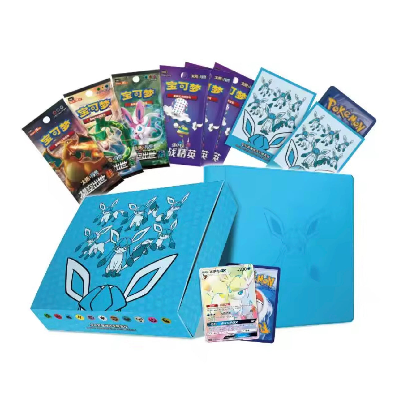 Pokemon Card Eevee (Chinese) Gift Box Sylveon, Umbreon, Glaceon, Leafeon, Espeon