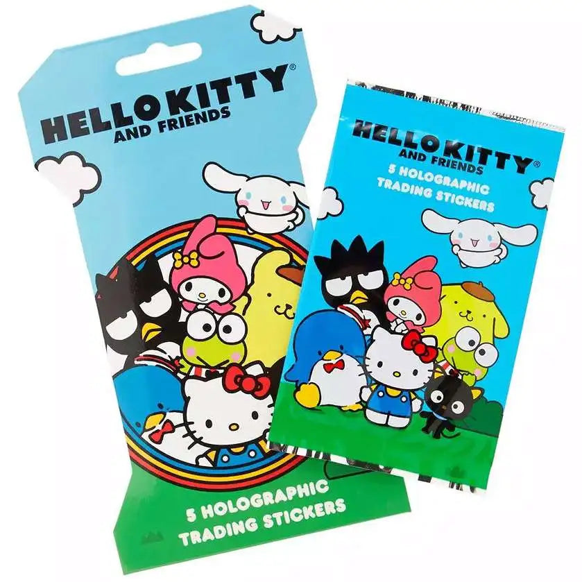 Hello Kitty & Friends 5 Holographic Trading Stickers Sticker Pack (LIVE OPEN OR SEALED)