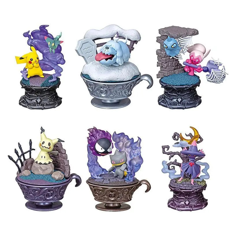 Pokemon Little Night Collection Blind Box Figures-Pikachu Mimikyu Mismagius Gastly Greavard