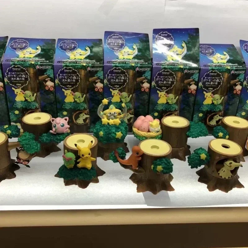 8 Style Pokemon Figure Tree Stump Figure Sets