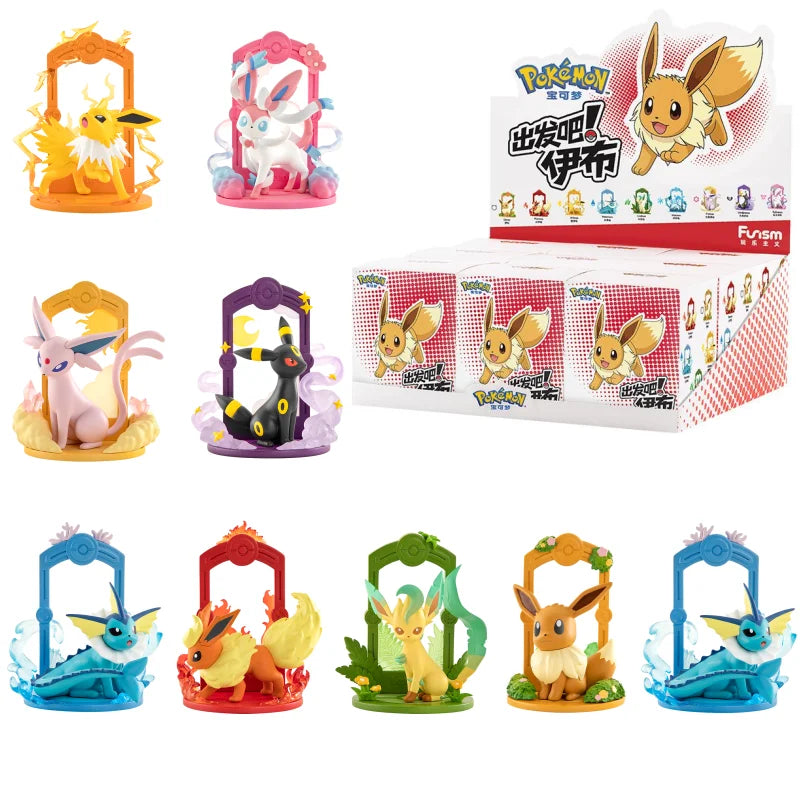 Pokemon Eeveelution Sylveon Umbreon Espeon Vaporeon Flareon Eevee Jolteon Leafeon Figure Blind Box Collection