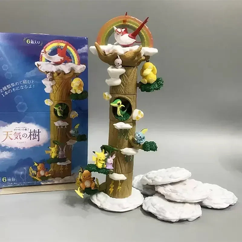 8 Style Pokemon Figure Tree Stump Figure Sets